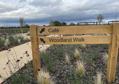 Image of signpost to the cafe or woodland walk