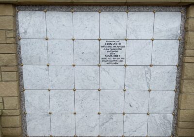 Image of crematorium plaque wall