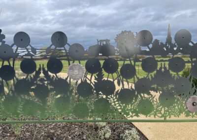 Image of memorial garden metal sculpture